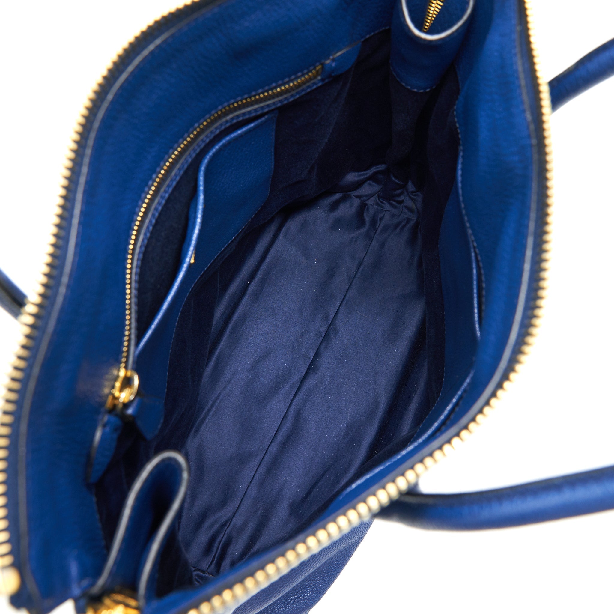 MIU MIU BLUE STUDDED TOTE BAG