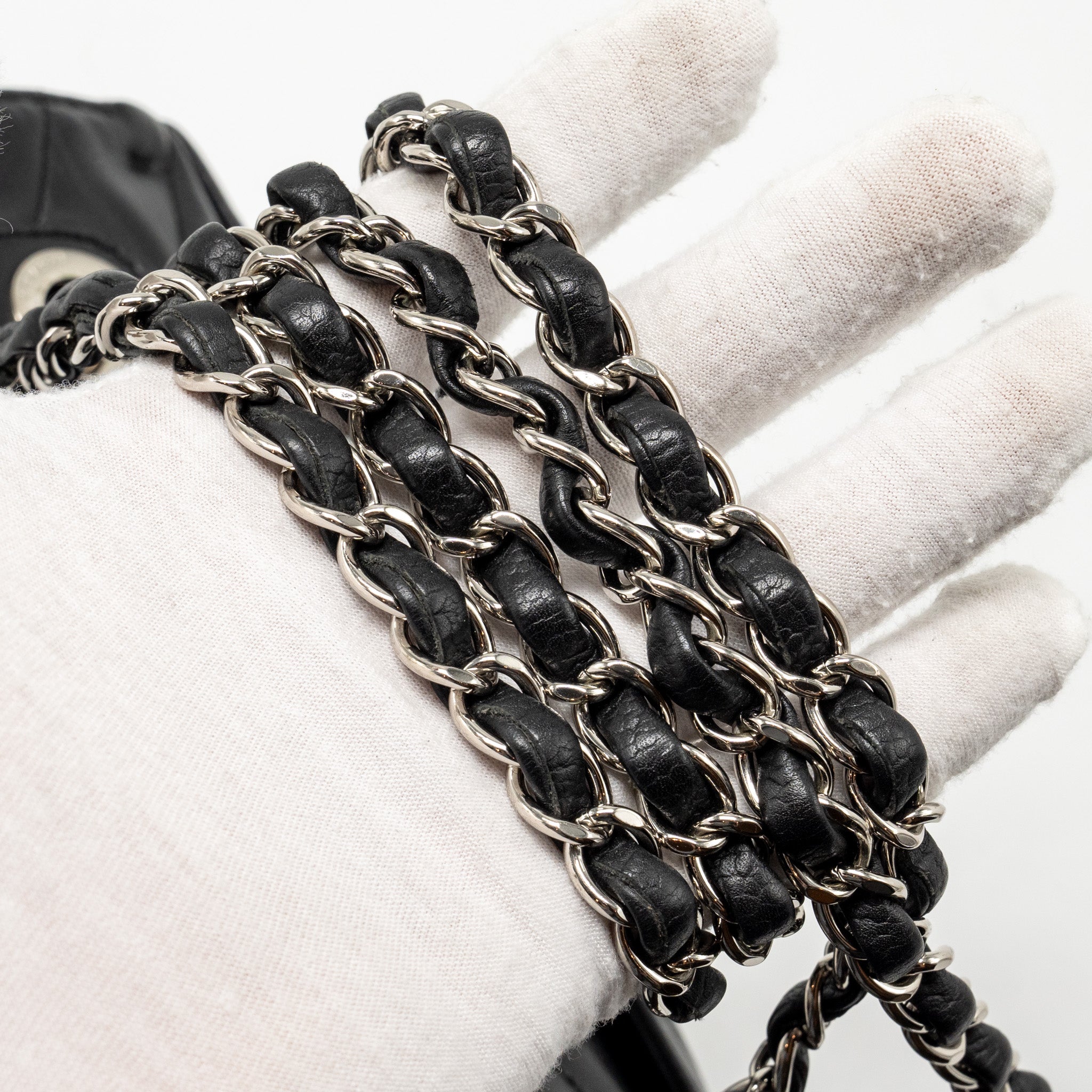 CHANEL ENVELOP FLAP BAG CHEVRON CAVIAR BLACK SHW