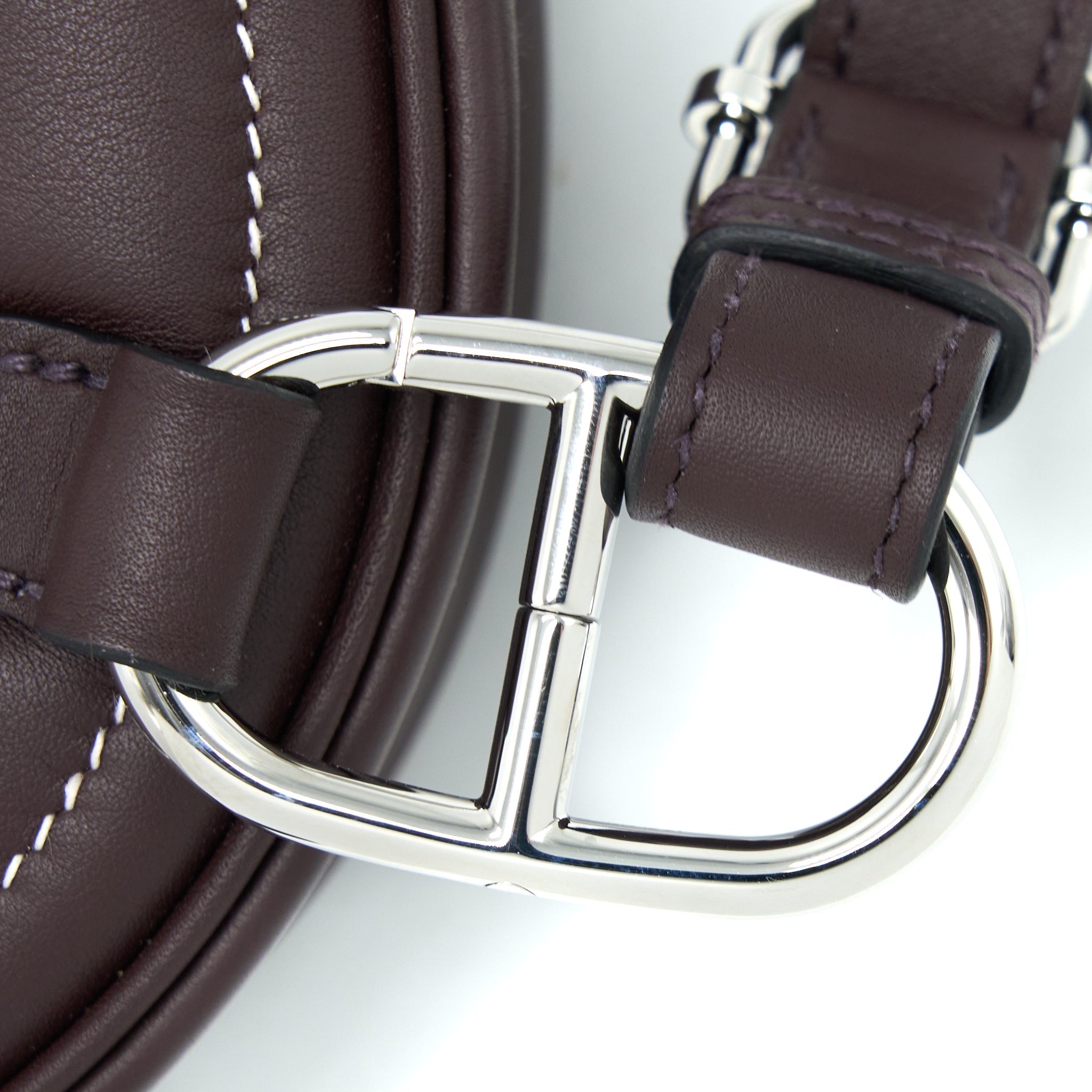 HERMES IN THE LOOP BELT BAG SWIFT ROUGE SELLIER/BLUE FRANCE SHW