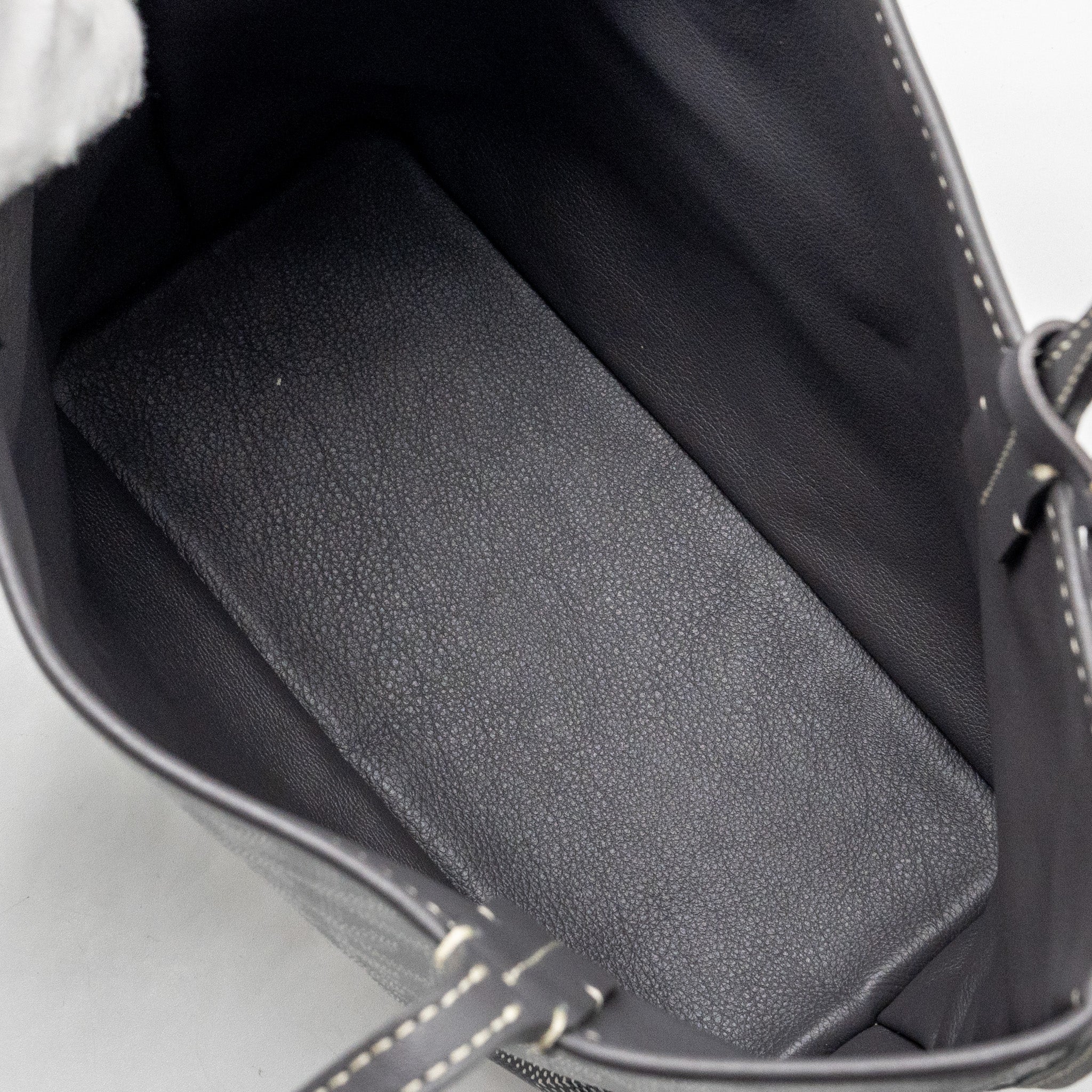 GOYARD MINI ANJOU TOTE BAG GOYARDLINE CANVAS/CALFSKIN GREY SHW