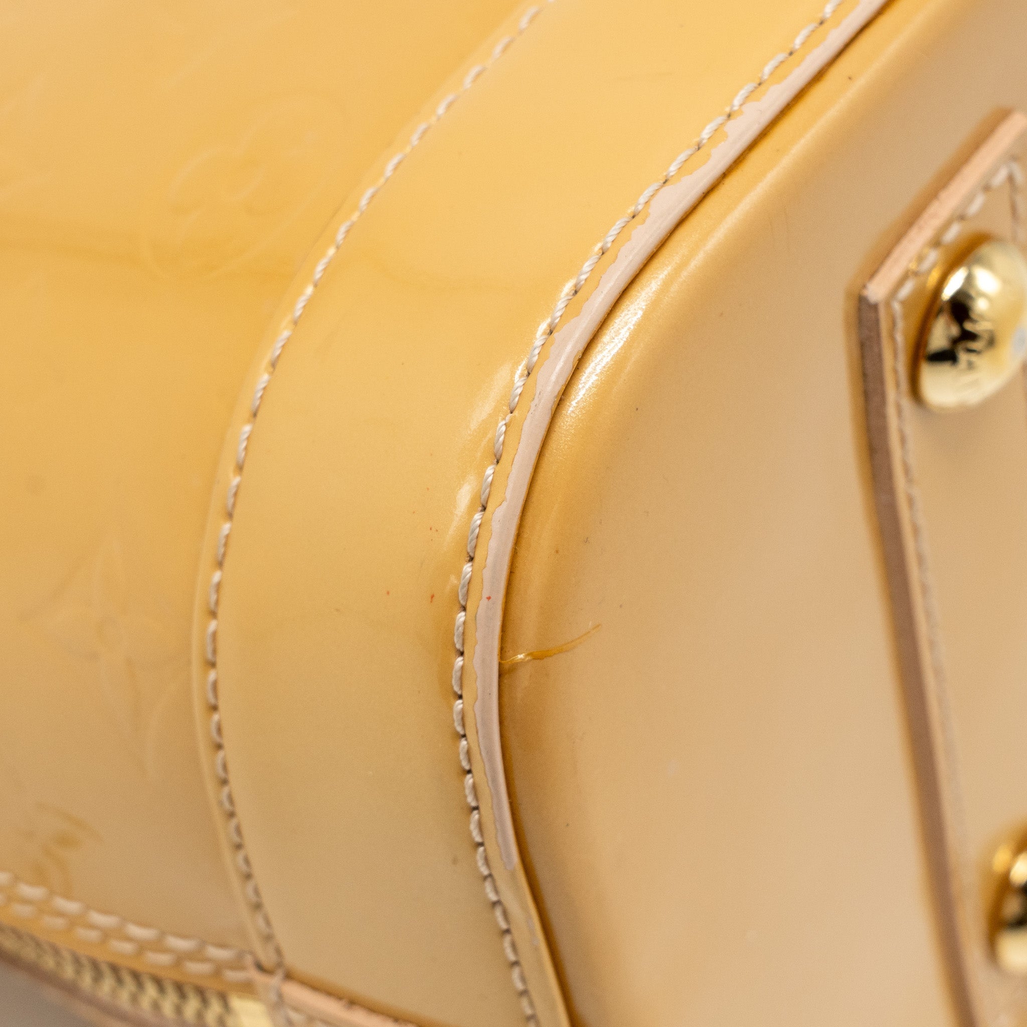 LOUIS VUITTON ALMA PM MONOGRAM VERNIS LEATHER ROSE FLORENTIN GHW