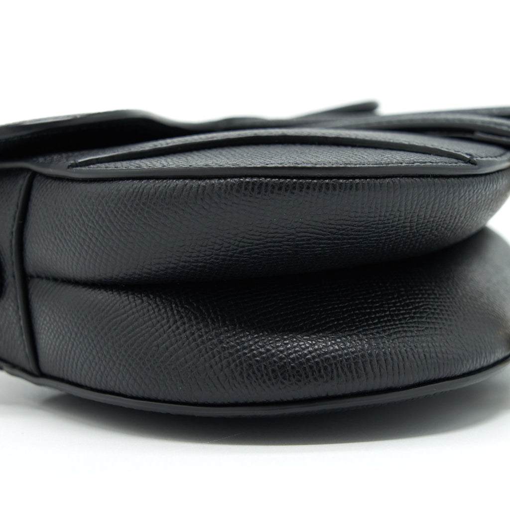 DIOR MINI SADDLE BAG GRAINED CALFSKIN BLACK GHW