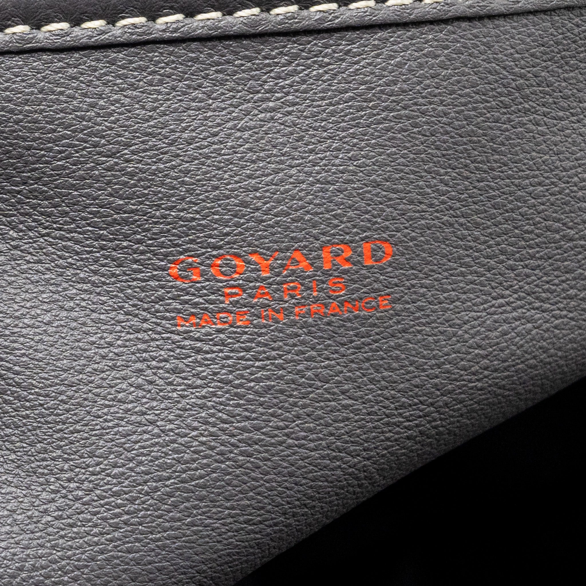 GOYARD MINI ANJOU TOTE BAG GOYARDLINE CANVAS/CALFSKIN GREY SHW