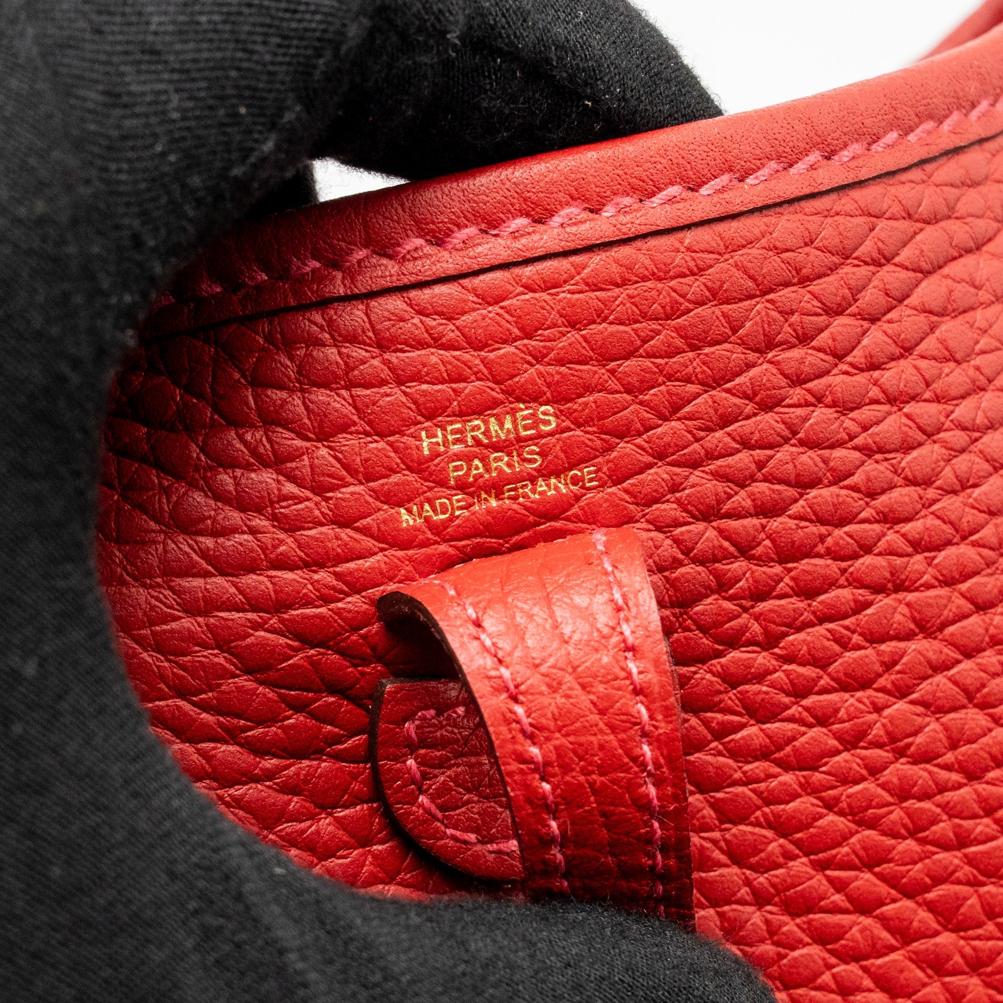 HERMES MINI EVELYNE CLEMENCE VERMILLON/ROUGE VIF GHW