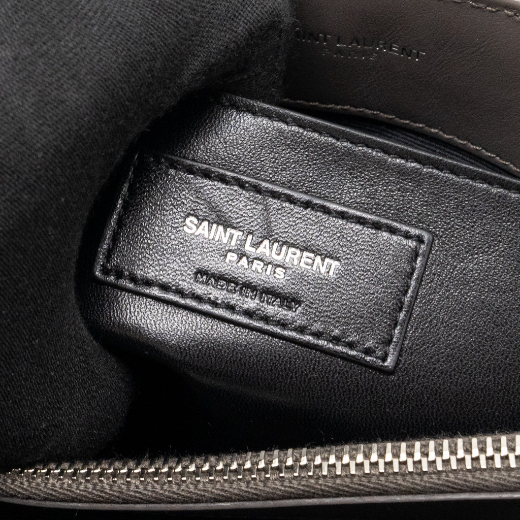 SAINT LAURENT/YSL SMALL LOU LOU BAG CALFSKIN DARK GREY SHW