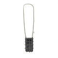 CHANEL PHONE POUCH WITH CHAIN LAMBSKIN BLACK LGHW
