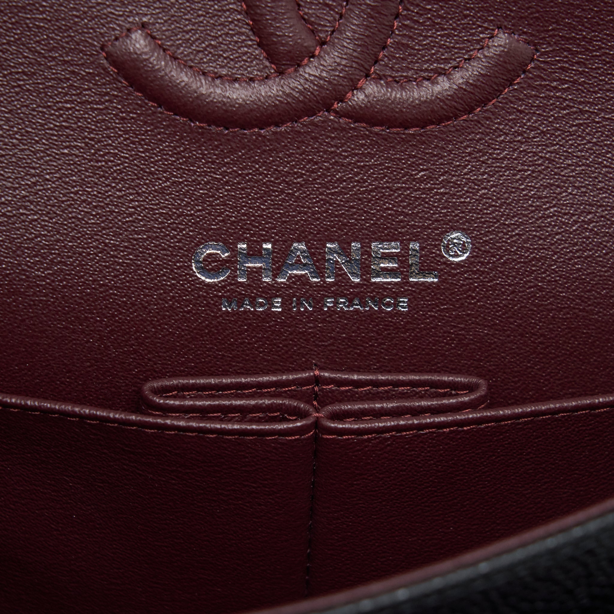 CHANEL SMALL CLASSIC DOUBLE FLAP BAG CAVIAR BLACK SHW (MICROCHIP)