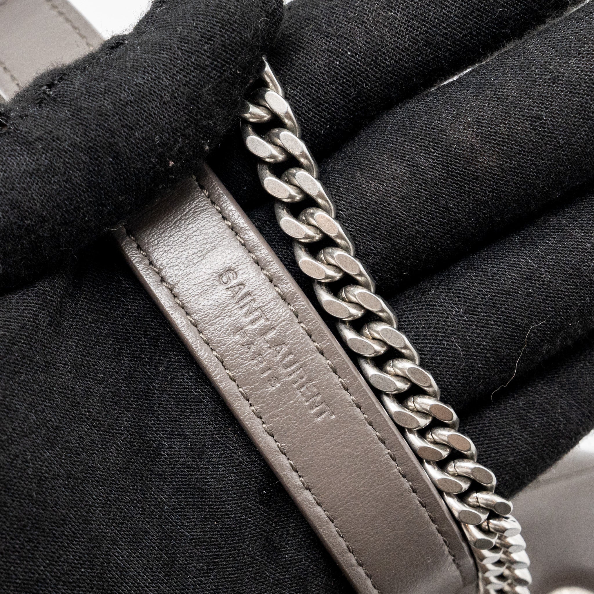 SAINT LAURENT/YSL SMALL LOU LOU BAG CALFSKIN DARK GREY SHW