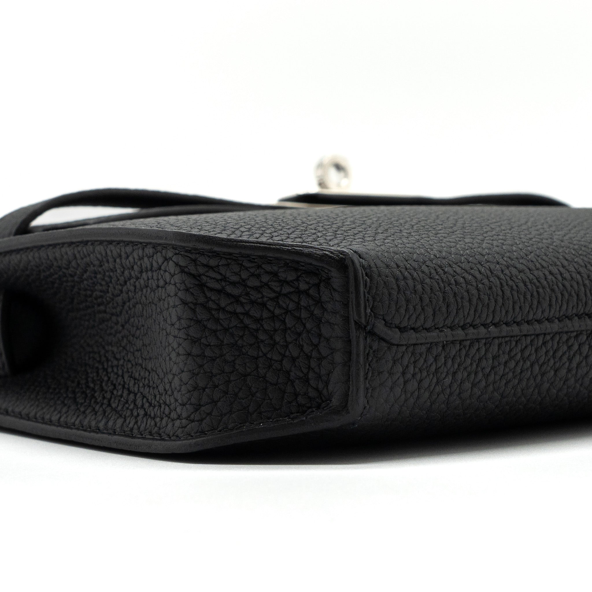 HERMES POCHETTE KELLY DEPECHES 25 TOGO BLACK SHW