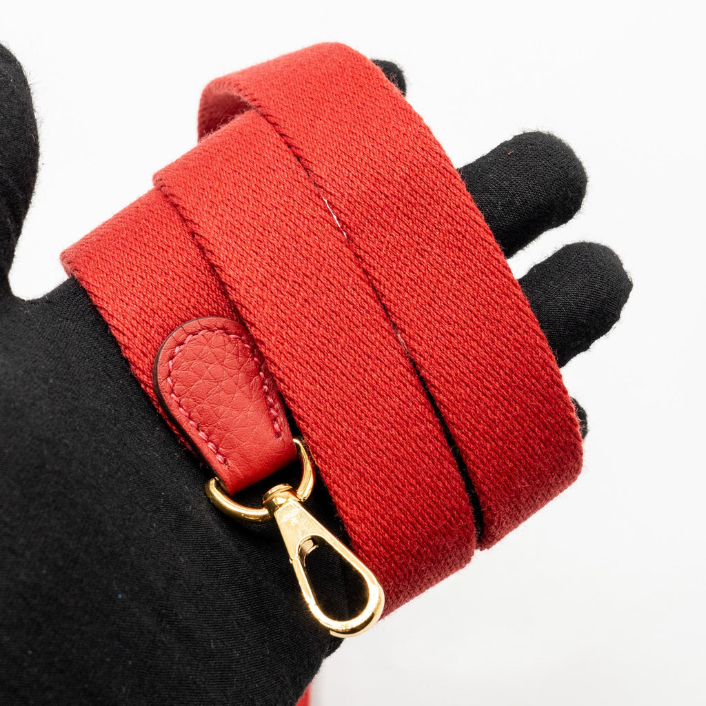 HERMES MINI EVELYNE CLEMENCE VERMILLON/ROUGE VIF GHW