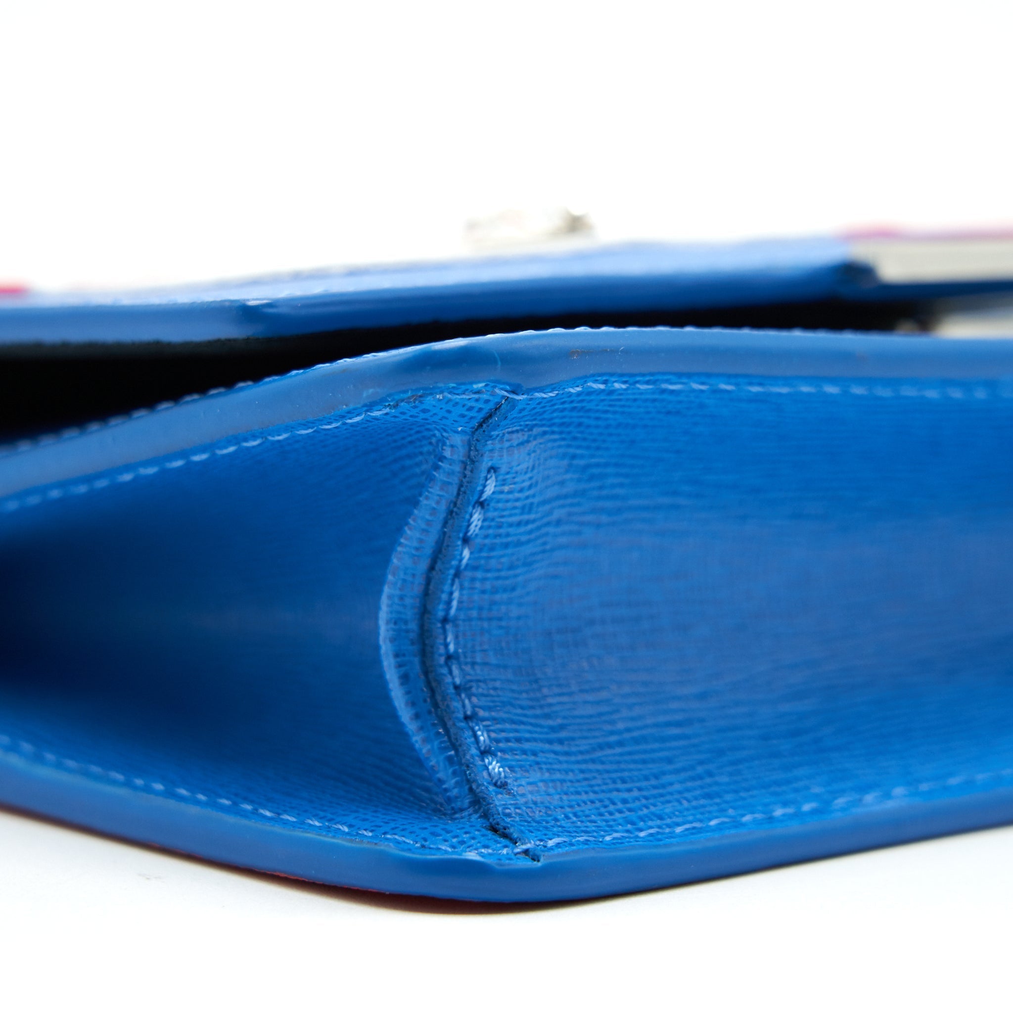 FENDI MONSTER WALLET ON CHAIN ORANGE/ BLUE