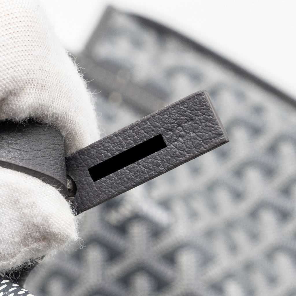 GOYARD MINI ANJOU TOTE BAG GOYARDLINE CANVAS/CALFSKIN GREY SHW