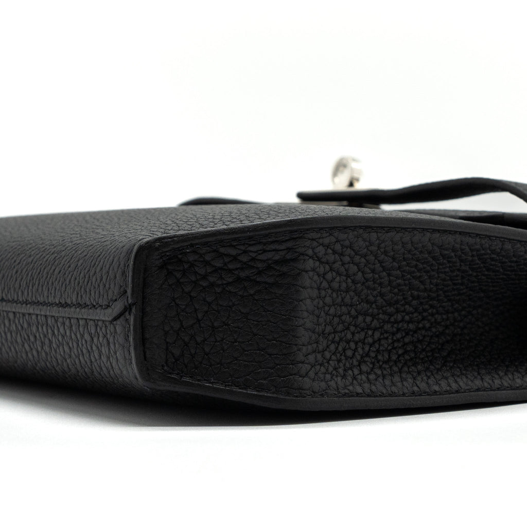 HERMES POCHETTE KELLY DEPECHES 25 TOGO BLACK SHW