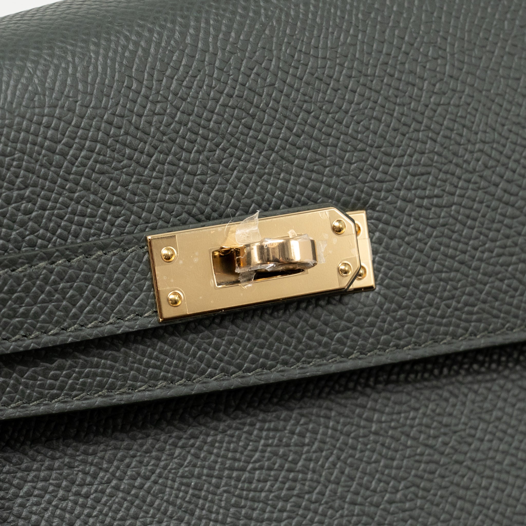 HERMES KELLY SELLIER EN DESORDRE 20 EPSOM VERT MANGROVE LGHW