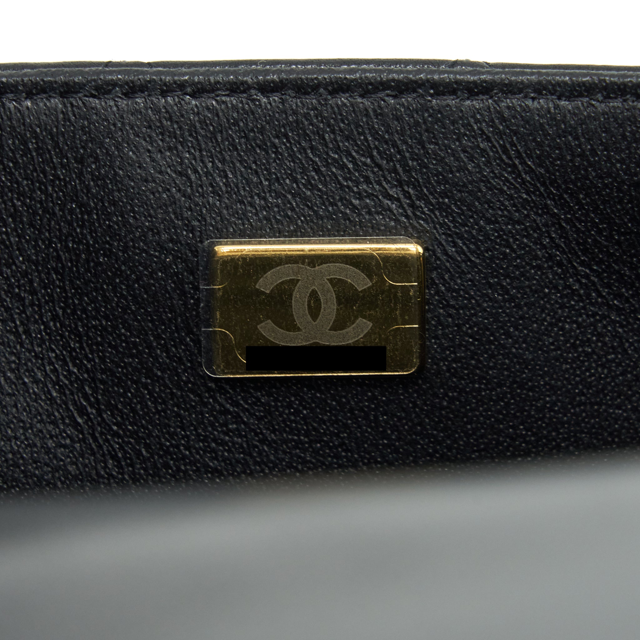 CHANEL MINI RECTANGULAR FLAP BAG LAMBSKIN BLACK LGHW(MICROCHIP）