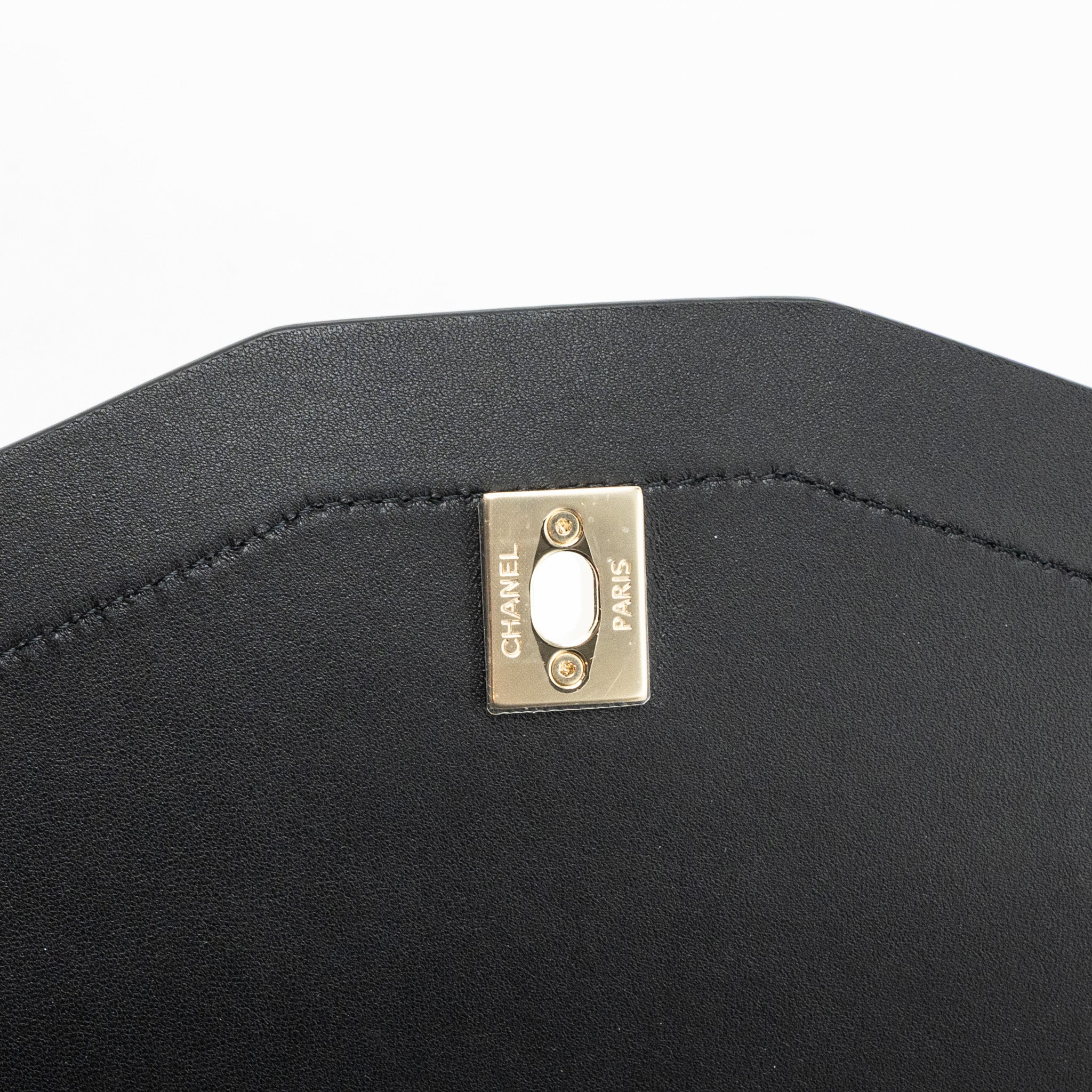 CHANEL ENVELOP FLAP BAG CAVIAR BLACK LGHW