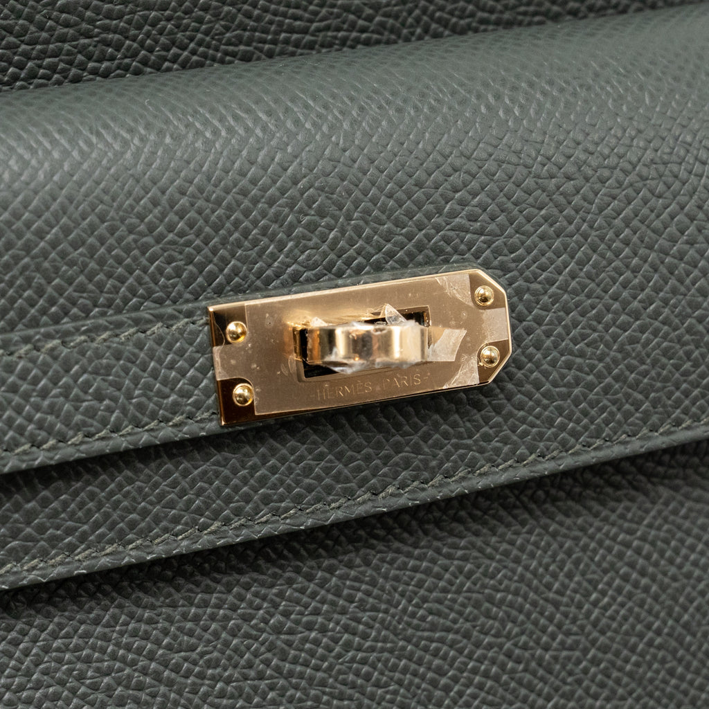 HERMES KELLY SELLIER EN DESORDRE 20 EPSOM VERT MANGROVE LGHW