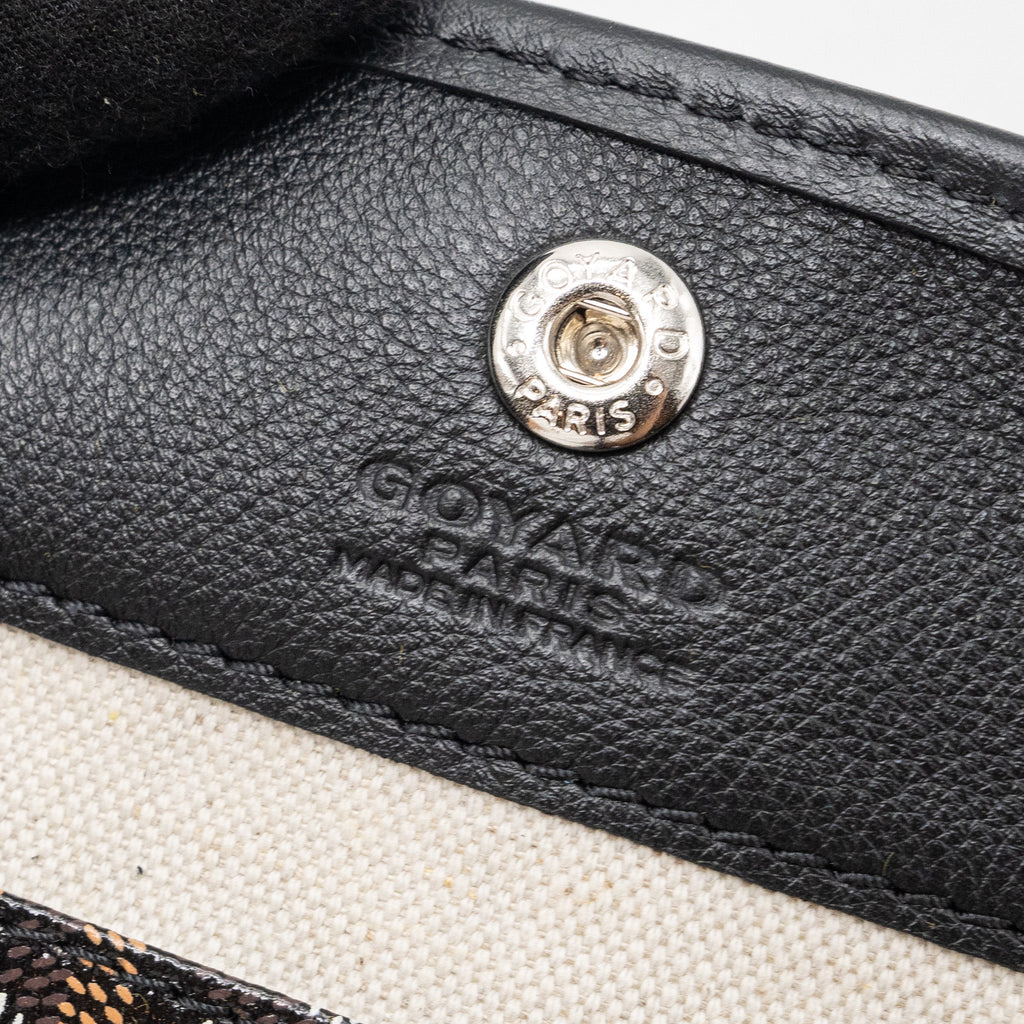 GOYARD MINI ANJOU TOTE BAG GOYARDLINE CANVAS / CALFSKIN BLACK SHW