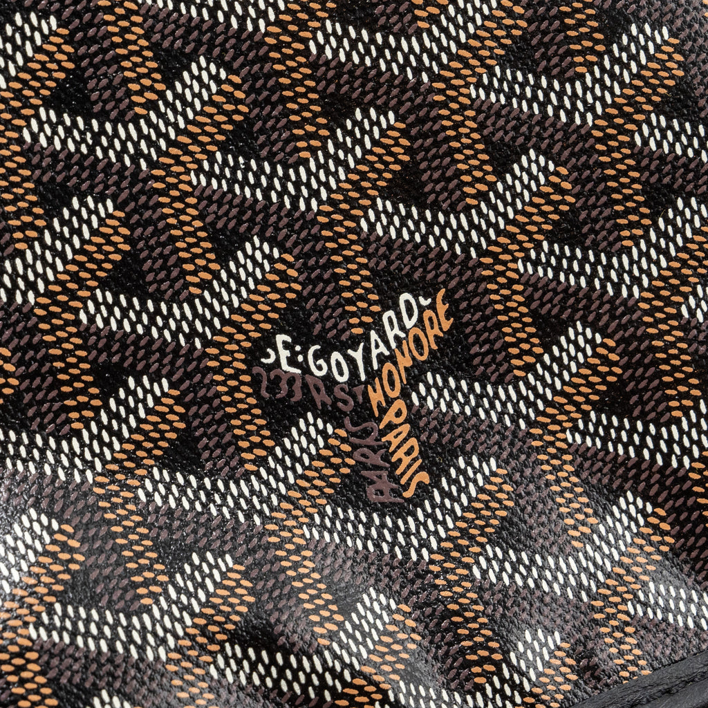 GOYARD MINI ANJOU TOTE BAG GOYARDLINE CANVAS / CALFSKIN BLACK SHW