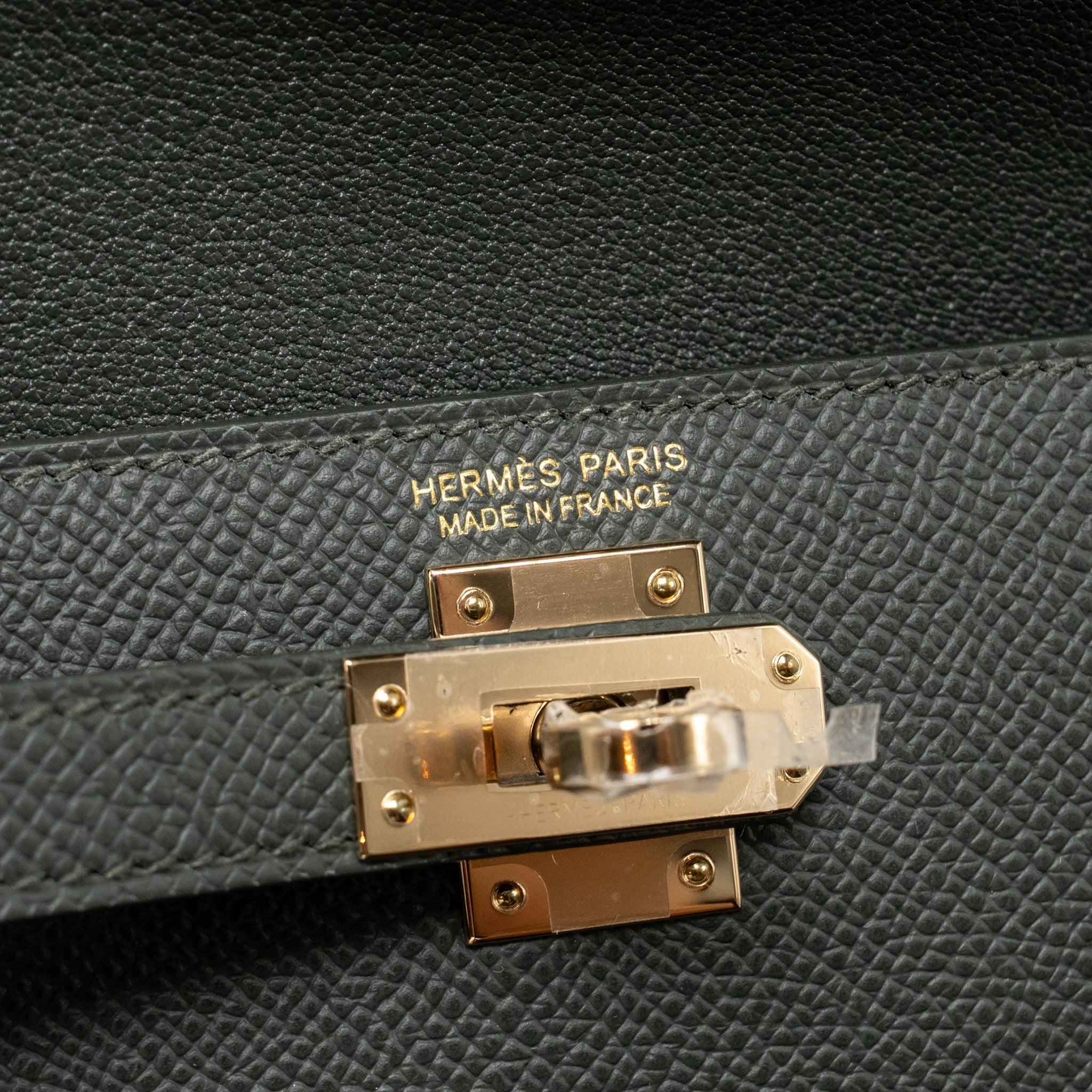 HERMES KELLY SELLIER EN DESORDRE 20 EPSOM VERT MANGROVE LGHW