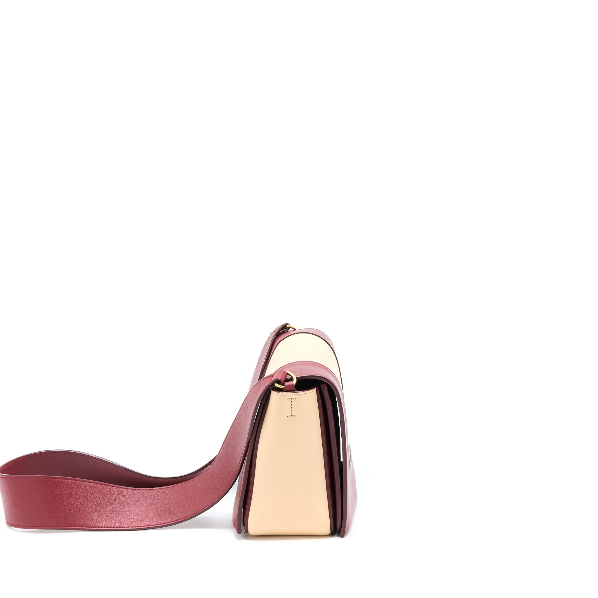 CELINE FRAME BAG CALFSKIN MULTICOLOUR RED/BEIGE GHW
