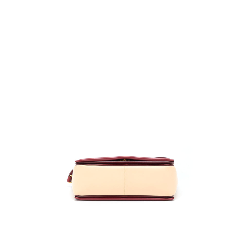 CELINE FRAME BAG CALFSKIN MULTICOLOUR RED/BEIGE GHW