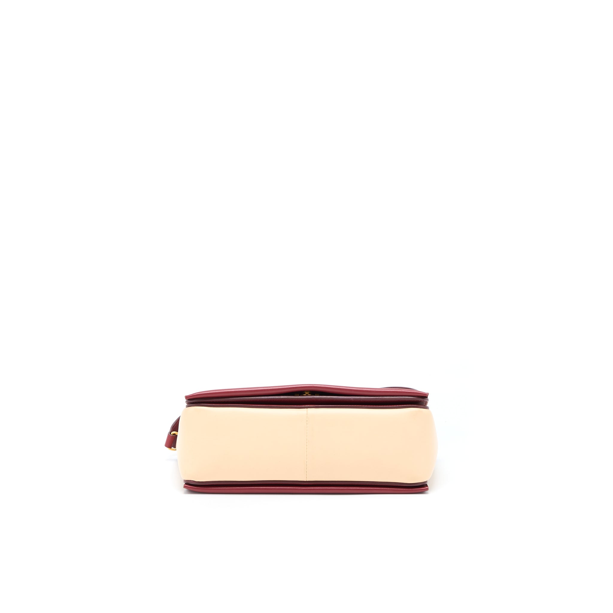 CELINE FRAME BAG CALFSKIN MULTICOLOUR RED/BEIGE GHW