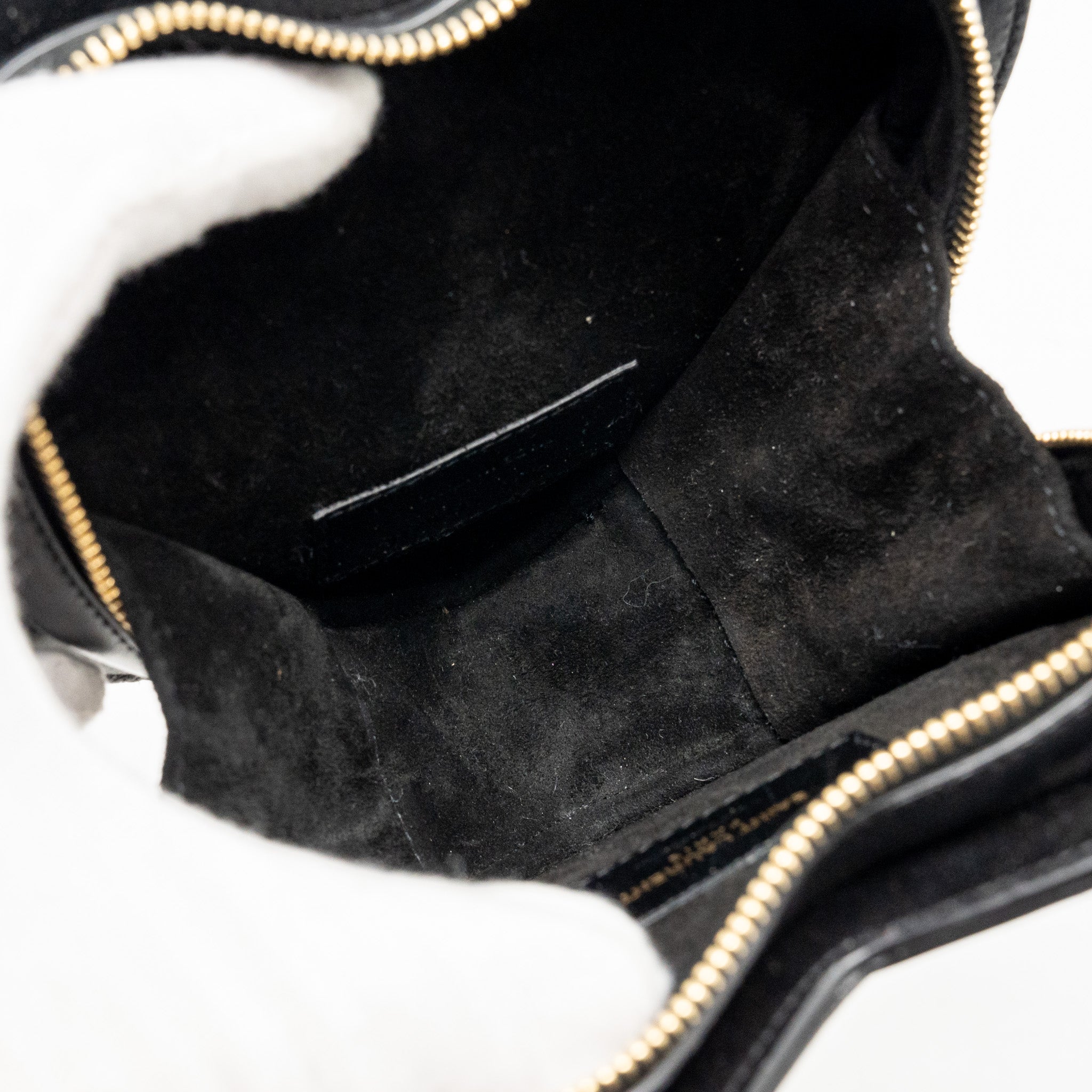 SAINT LAURENT/YSL LOVE HEART CLUTCH LAMBSKIN BLACK GHW