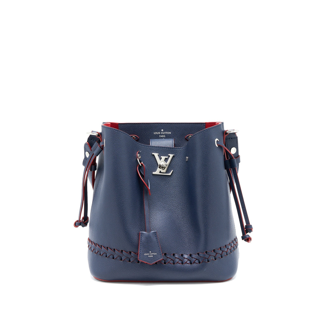 LOUIS VUITTON LOCKME BUCKET BAG CALFSKIN DARK BLUE SHW