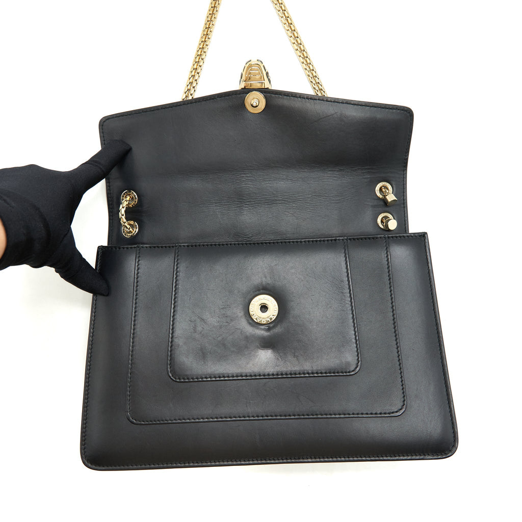 BVLGARI SERPENTI SHOULDER BAG BLACK