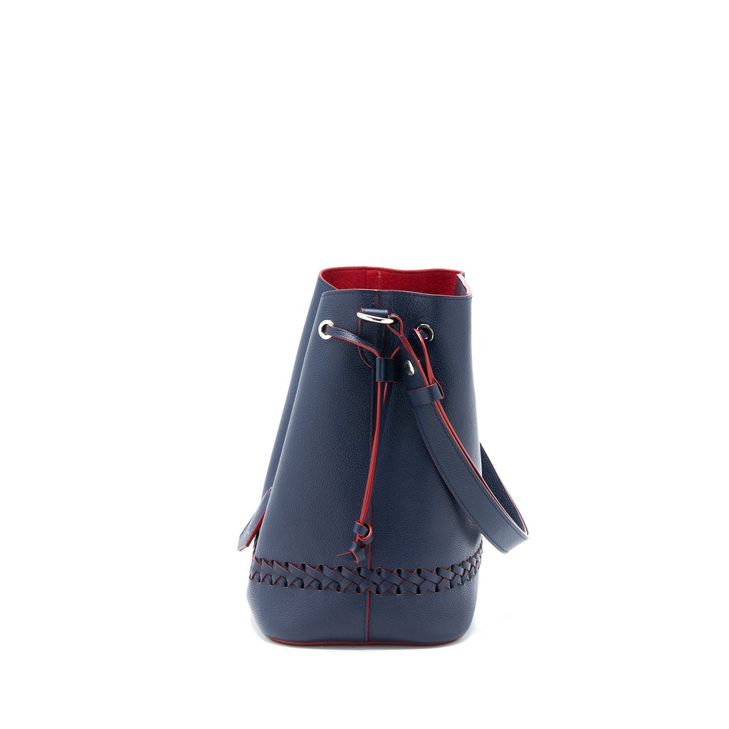 LOUIS VUITTON LOCKME BUCKET BAG CALFSKIN DARK BLUE SHW