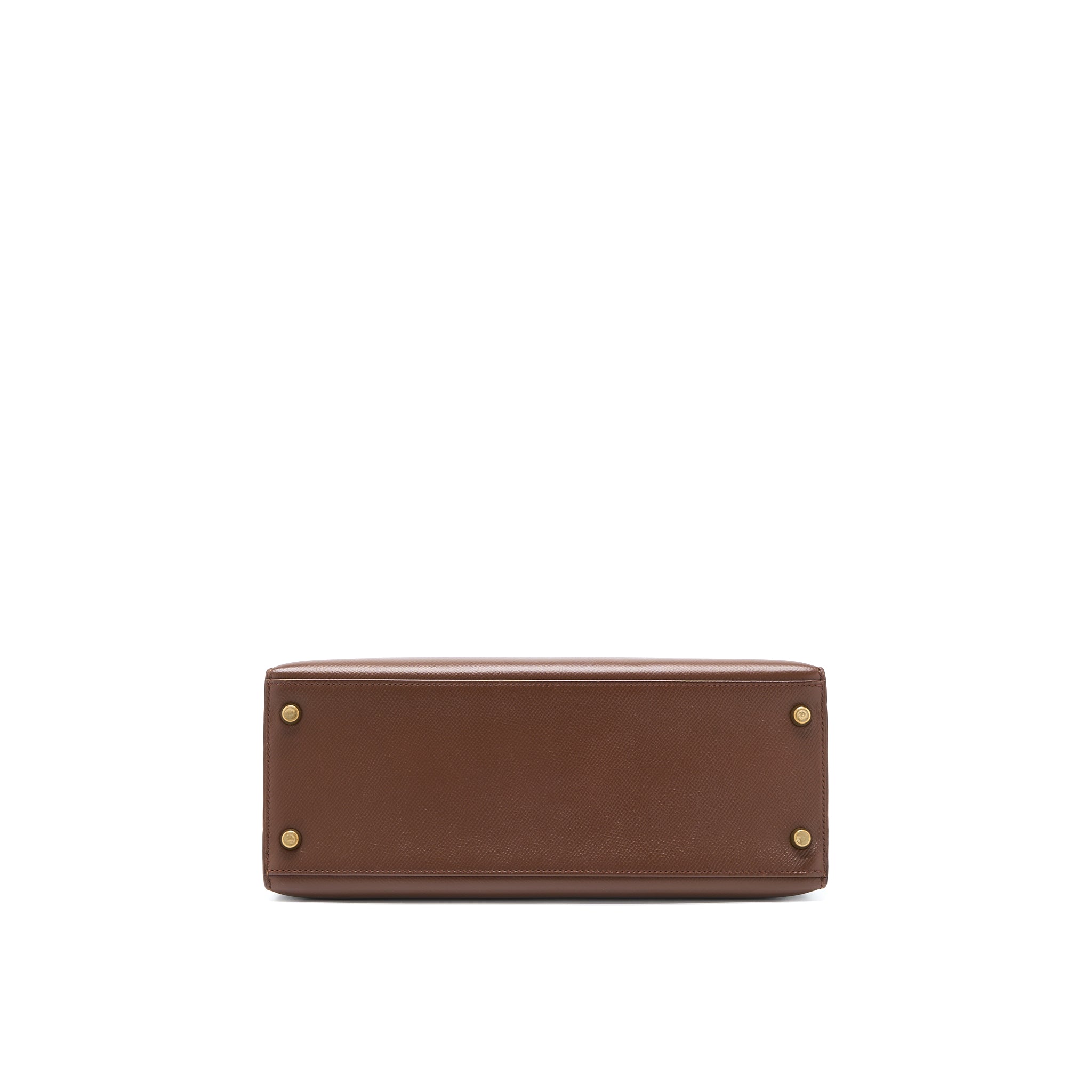 HERMES VINTAGE KELLY 28 SELLIER EPSOM BROWN GHW
