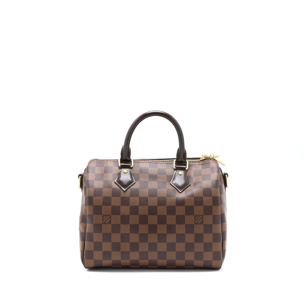 LOUIS VUITTON SPEEDY BANDOULIERE 25 DAMIER EBENE CANVAS GHW