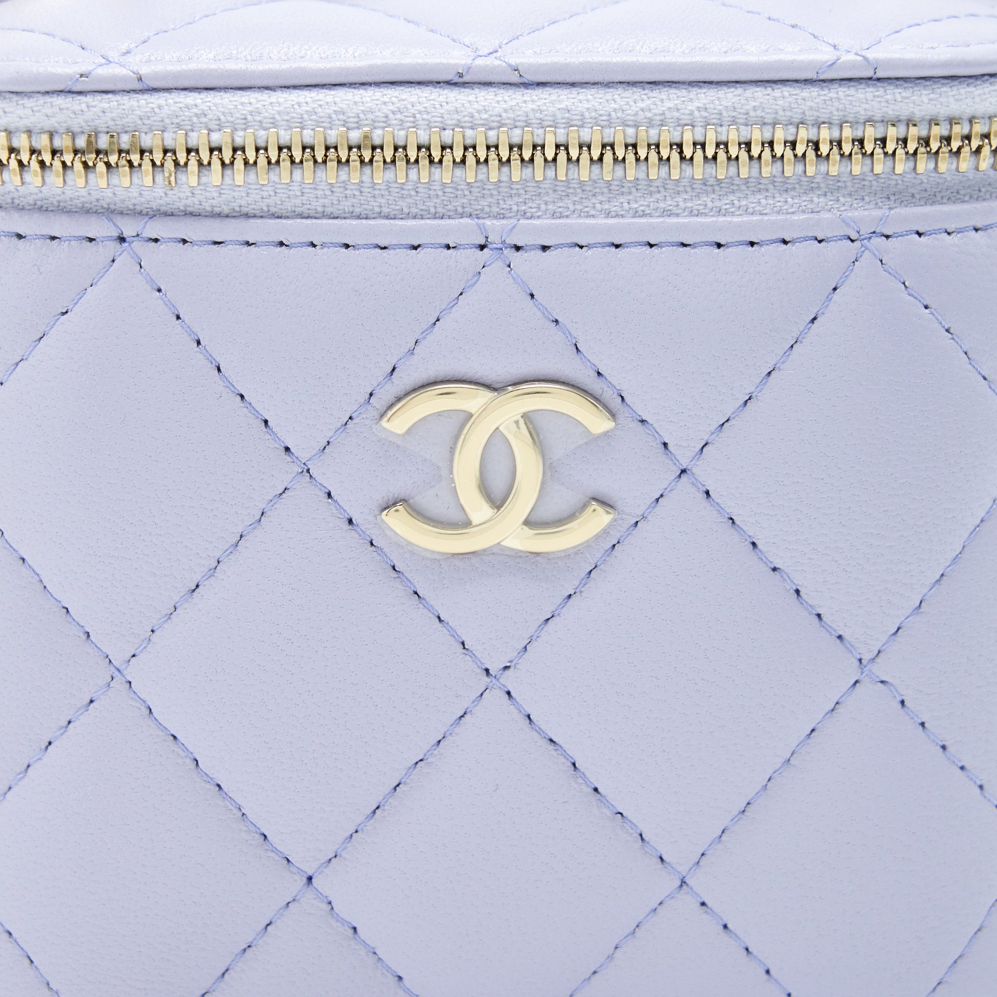 CHANEL 21K MINI TOP HANDLE VANITY WITH CHAIN LIGHT PURPLE LGHW