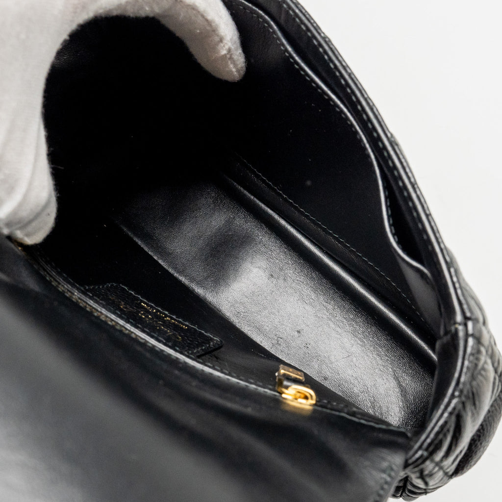 DIOR SMALL CARO BAG CALFSKIN BLACK GHW