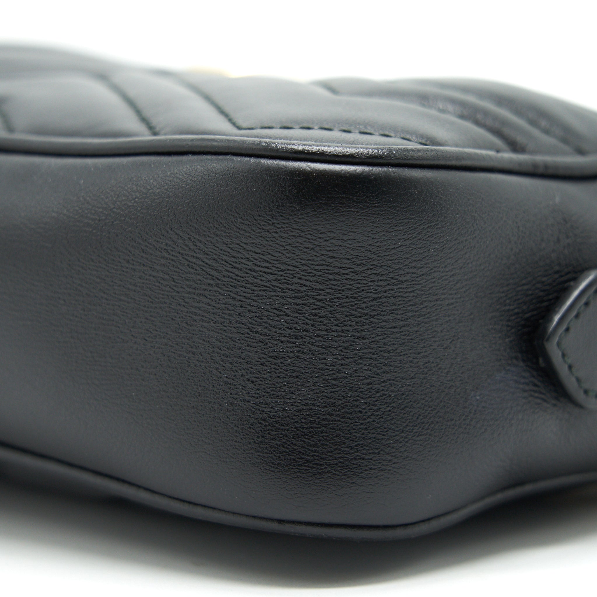 GUCCI GG MARMONT MINI CAMERA BAG BLACK GHW