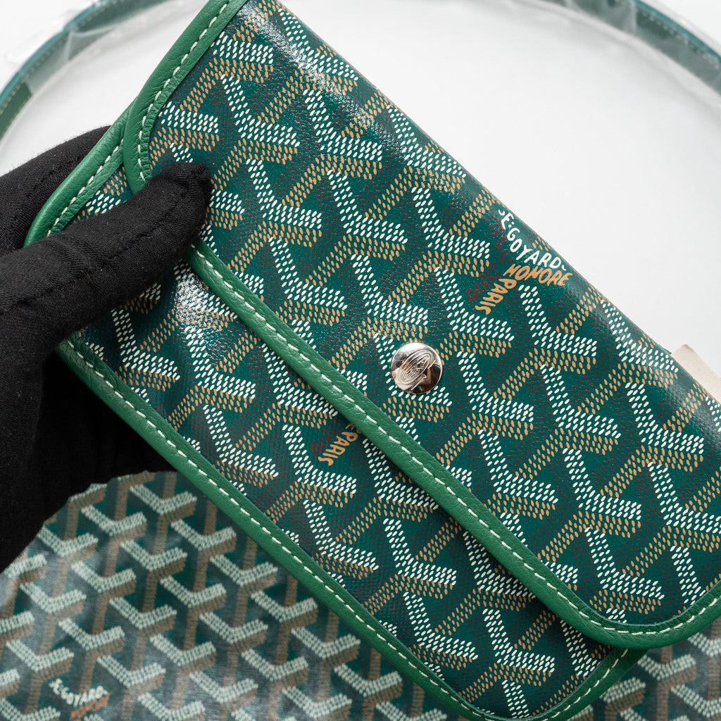 GOYARD BOHEME HOBO BAG GOYARD LINE CANVAS / CALFSKIN GREEN SHW