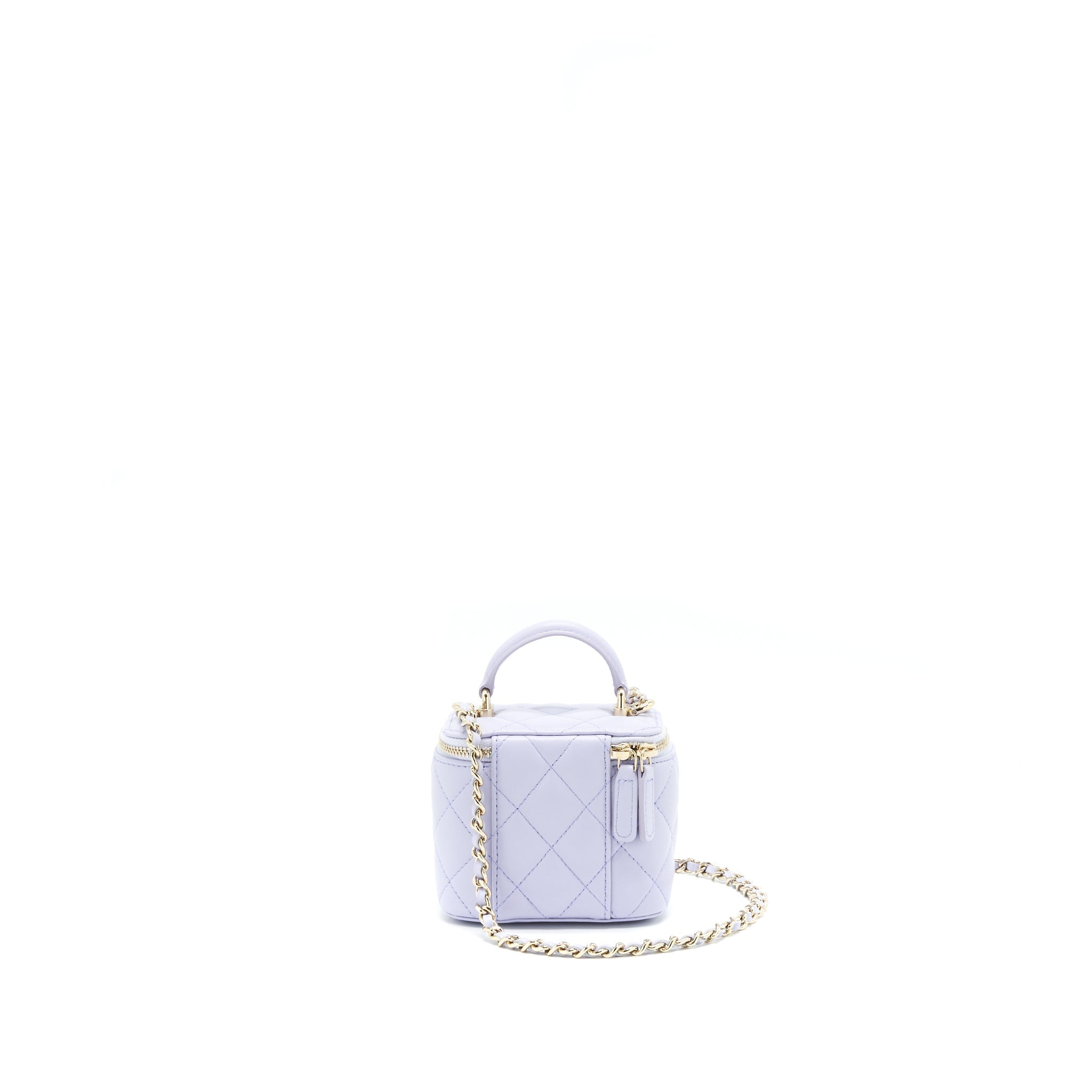 CHANEL 21K MINI TOP HANDLE VANITY WITH CHAIN LIGHT PURPLE LGHW