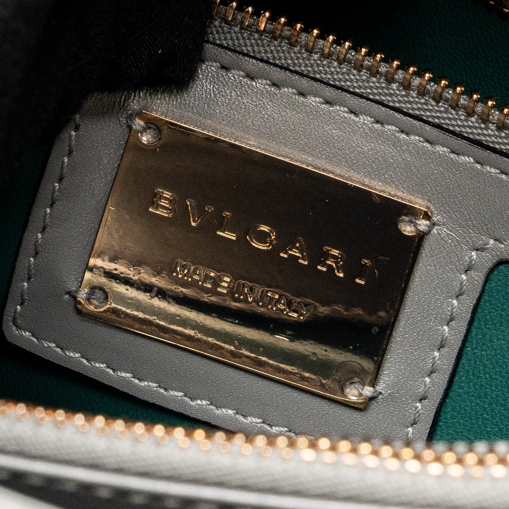 BVLGARI SERPENTI FOREVER LEATHER/CRYSTAL GALUCHAR GREY GHW