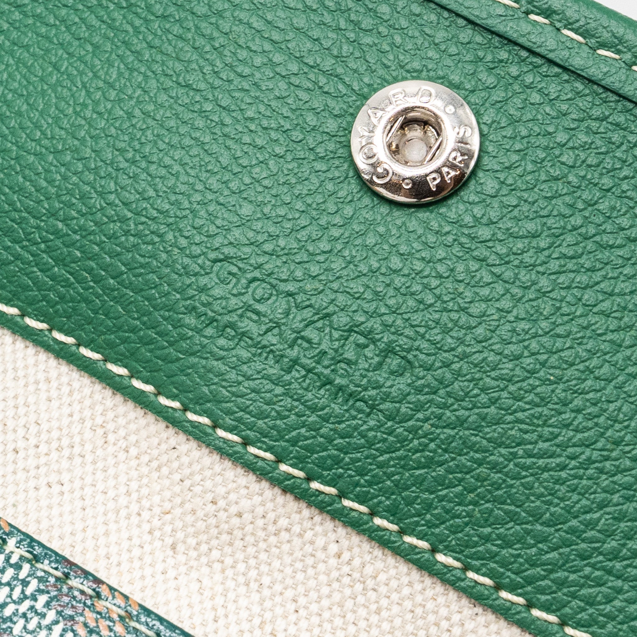 GOYARD BOHEME HOBO BAG GOYARD LINE CANVAS / CALFSKIN GREEN SHW
