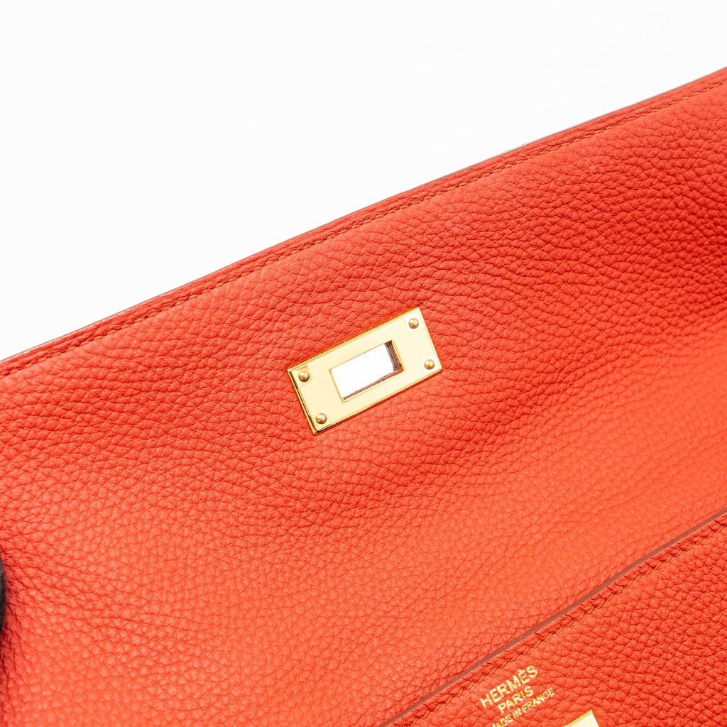 HERMES KELLY 32 TOGO 5E VERMILLION GHW