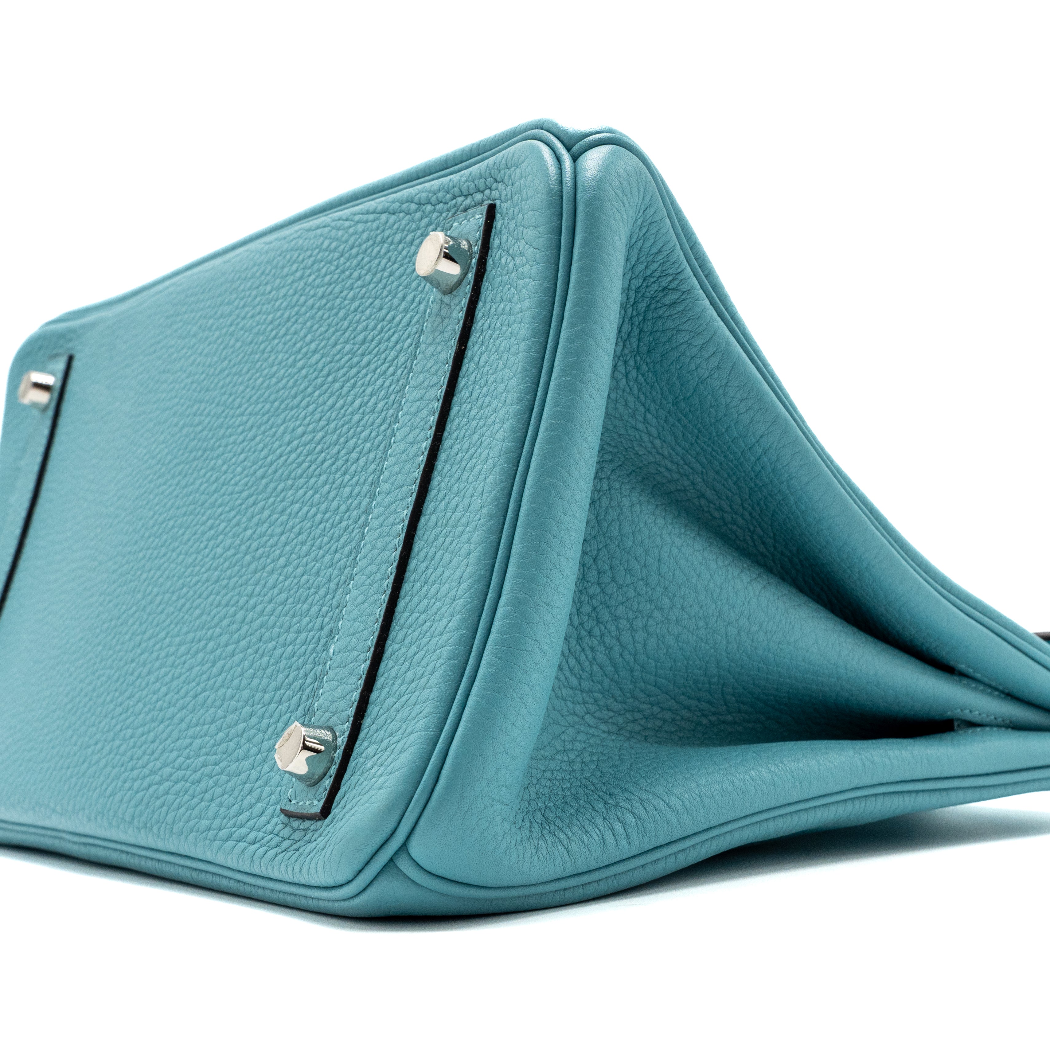 HERMES BIRKIN 30 CLEMENCE 3Z BLUE SAINT CYR SHW