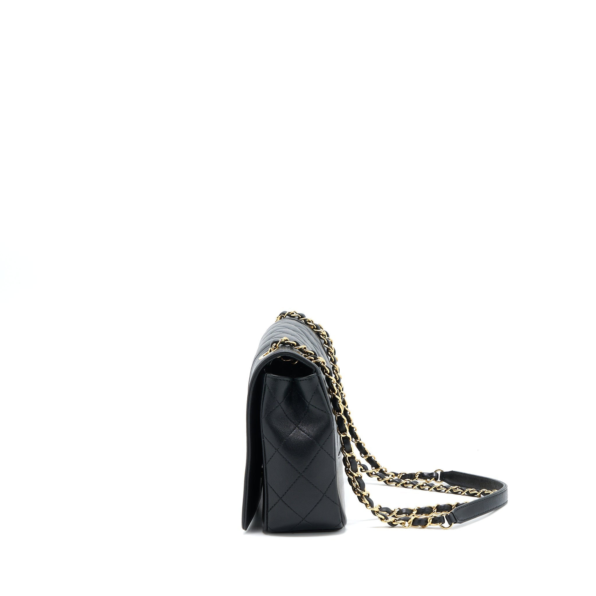 CHANEL SEASONAL QUILTED FLAP BAG CALFKSKIN BLACK MULTICOLOUR HARDWARE
