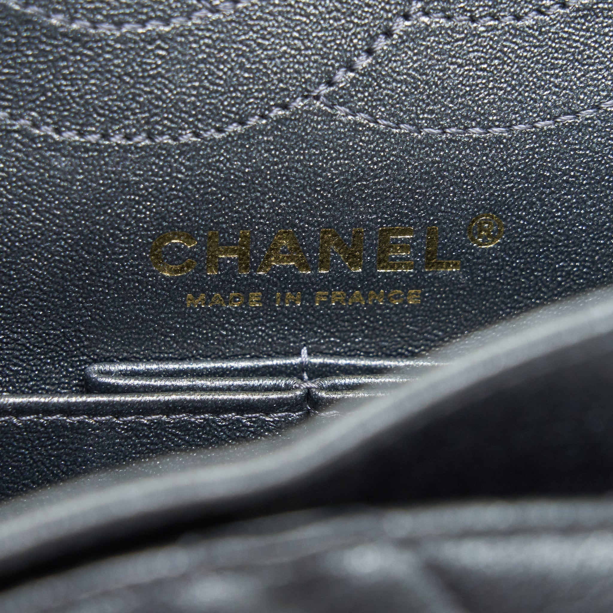 CHANEL CHEVRON SMALL 2.55 226 REISSUE BAG CHARCOAL GHW