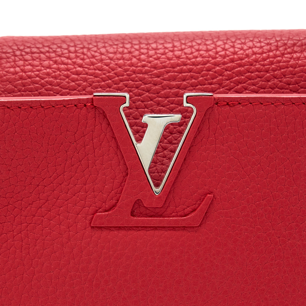 LOUIS VUITTON CAPUCINES BB TAURILLON RED GHW