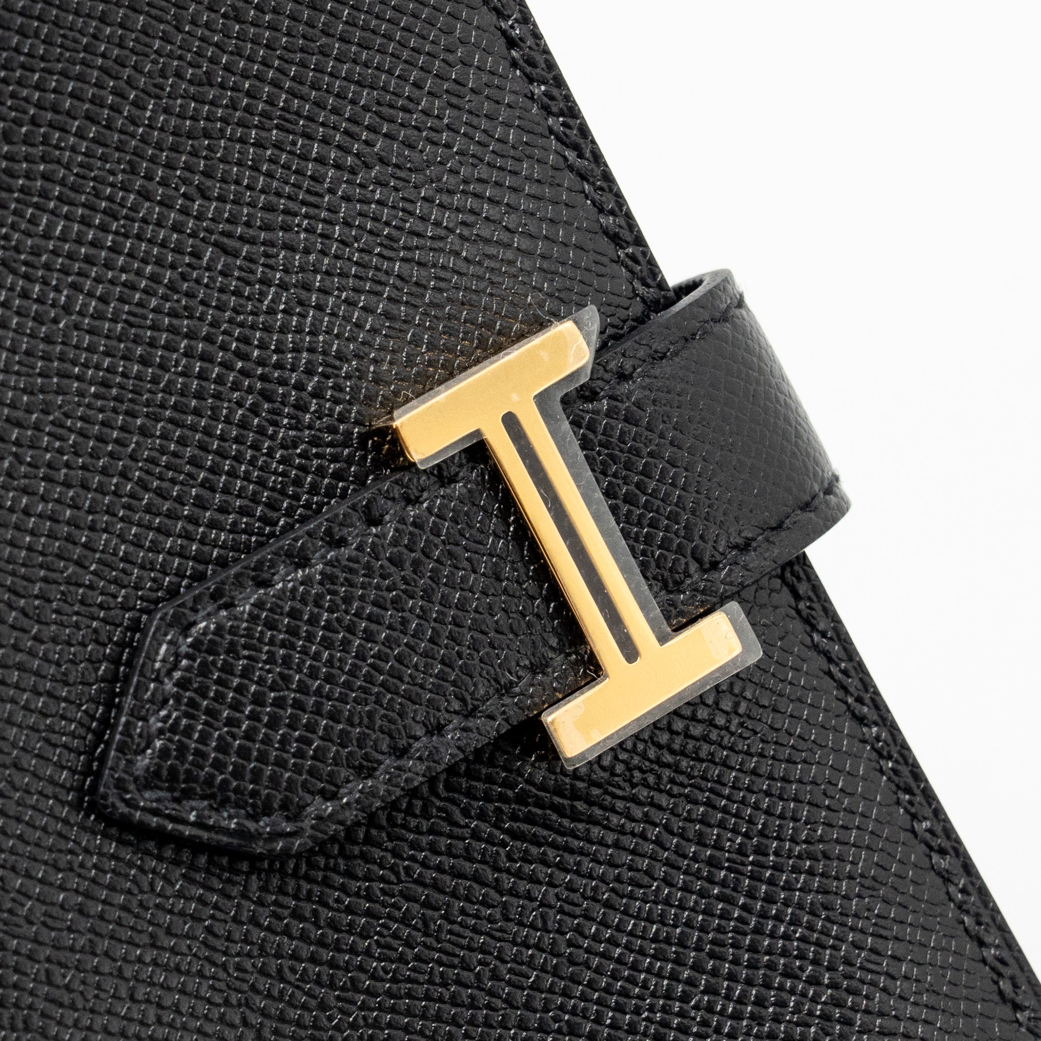 HERMES BEARN CARD HOLDER MADAME BLACK GHW