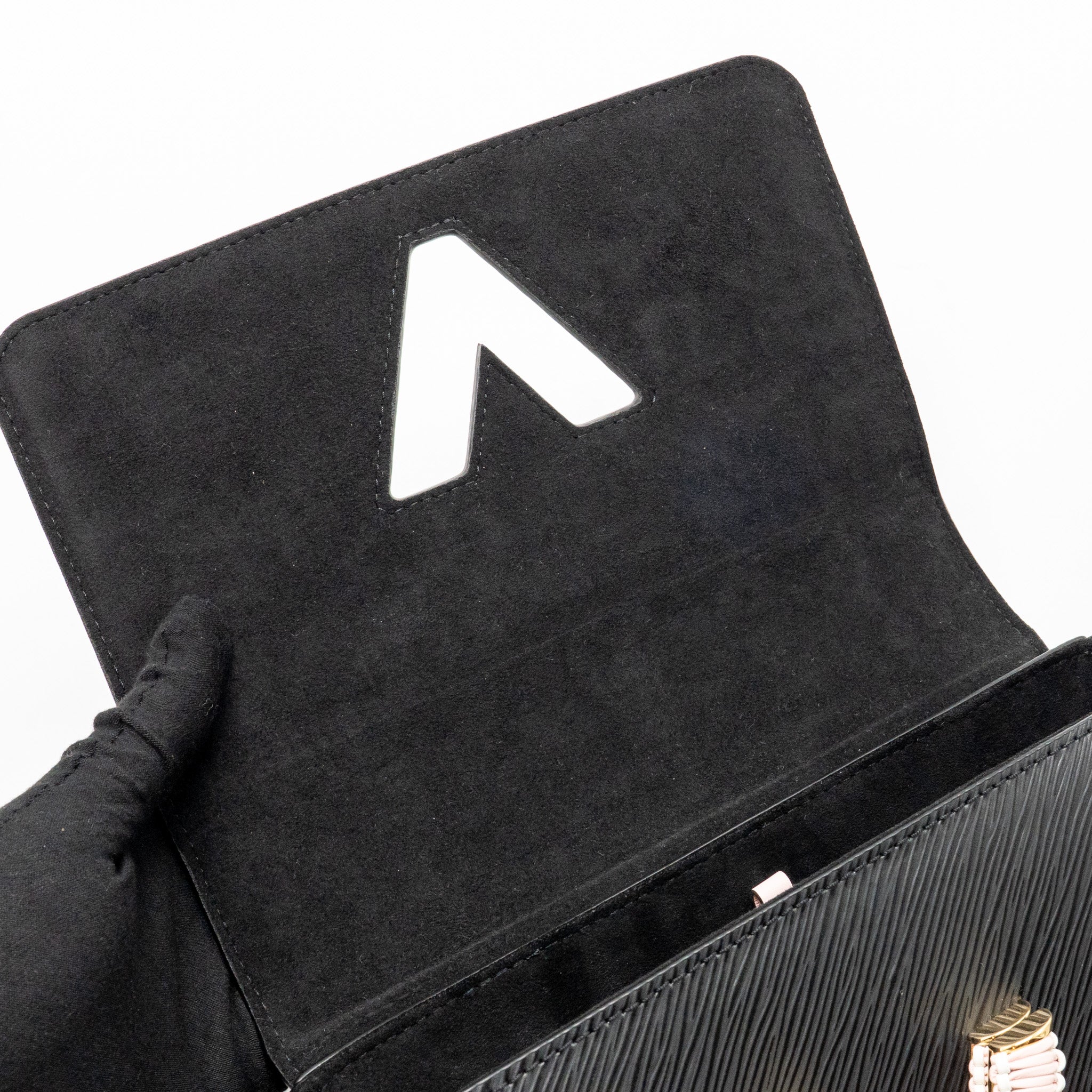 LOUIS VUITTON TWIST MM EPI BLACK/PINK GHW