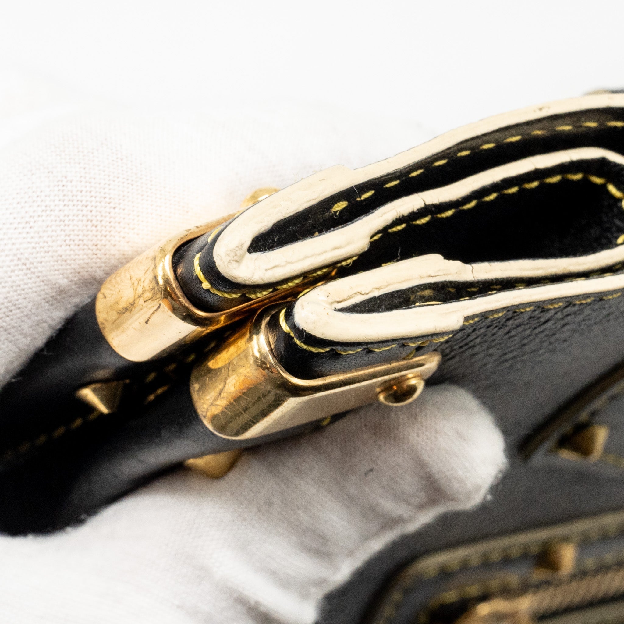 LOUIS VUITTON VINTAGE SHOULDER BAG BLACK GHW