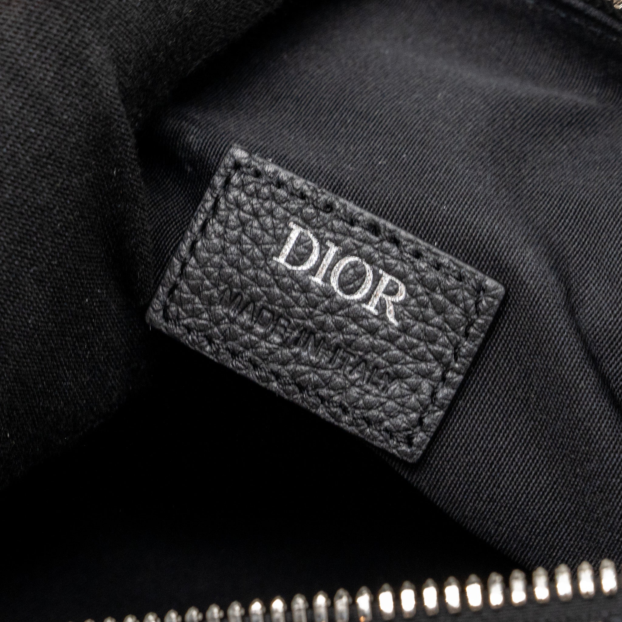 DIOR HOMME SADDLE BAG DIOR OBLIQUE JACQUARD BEIGE/BLACK GHW