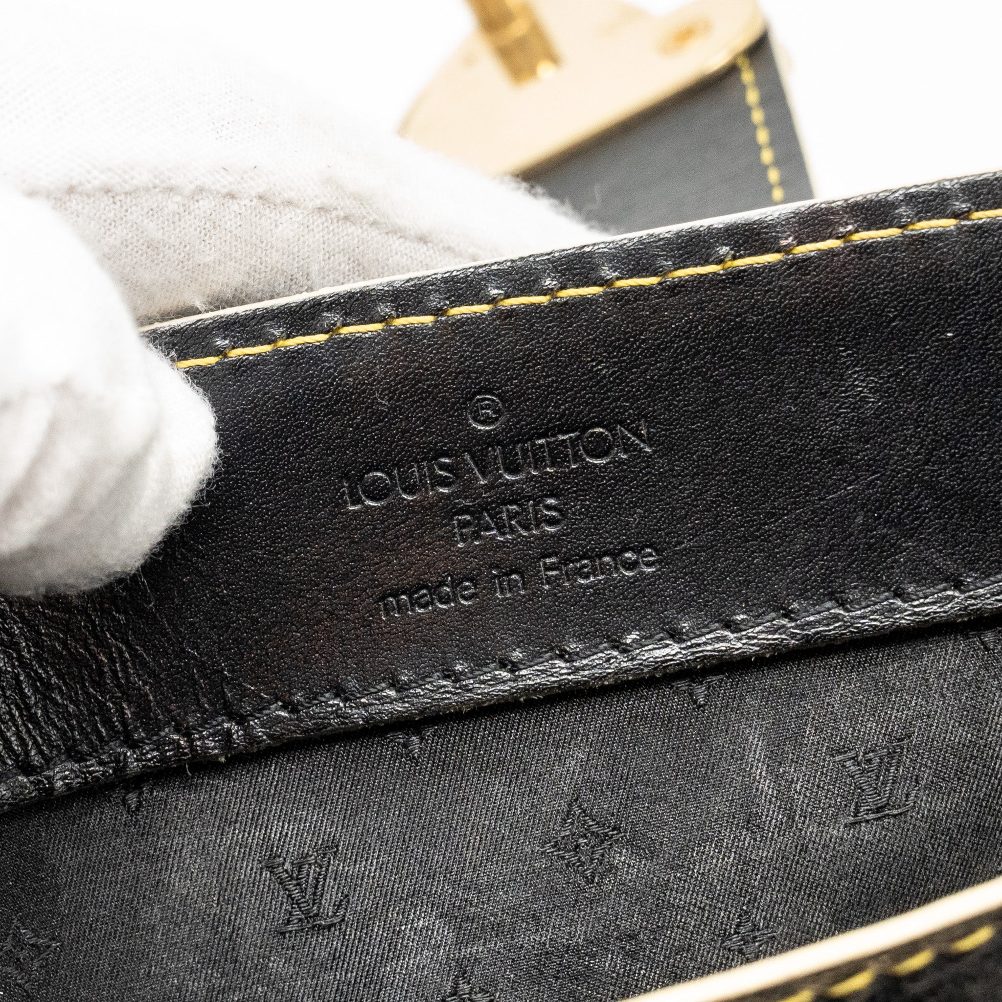 LOUIS VUITTON VINTAGE SHOULDER BAG BLACK GHW